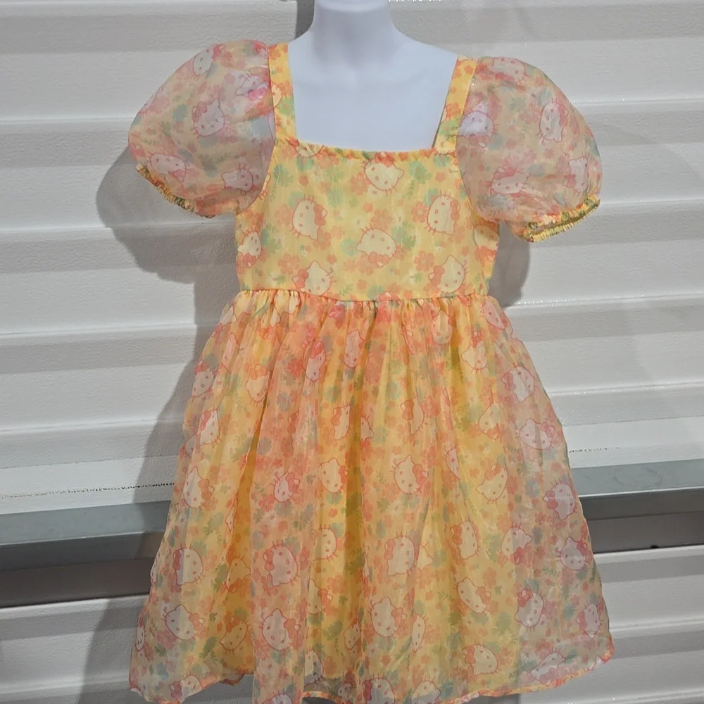 Hello Kitty‎ Yellow Graphic Dress Size Large 10-12